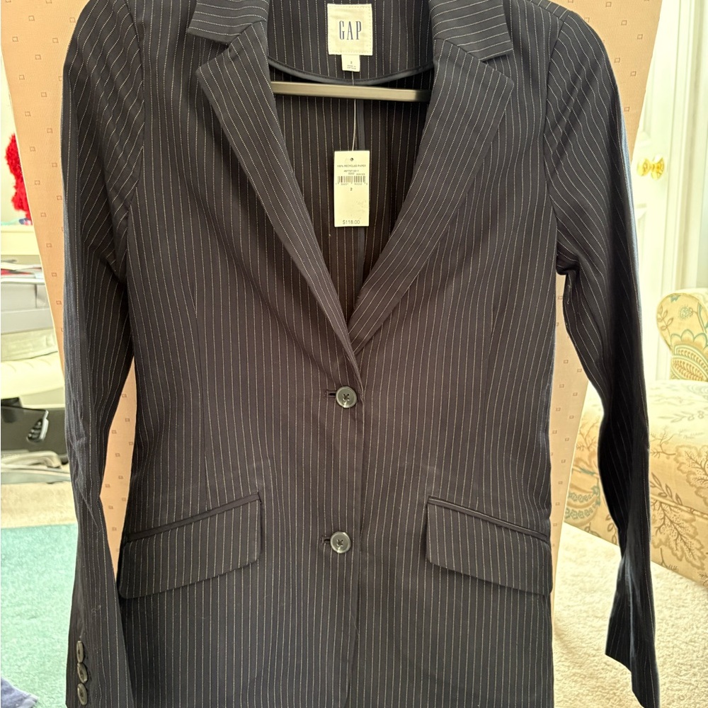 GAP Navy Pinstripe Women's Blazer
